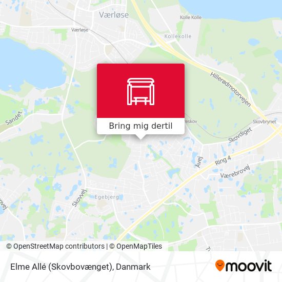 Elme Allé (Skovbovænget) kort