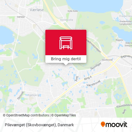 Pilevænget (Skovbovænget) kort