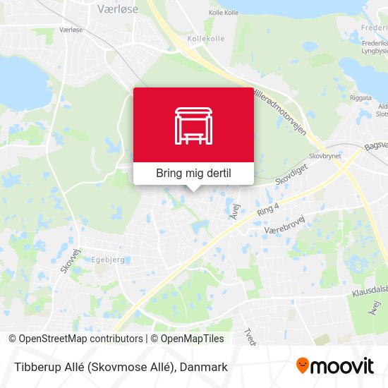 Tibberup Allé (Skovmose Allé) kort