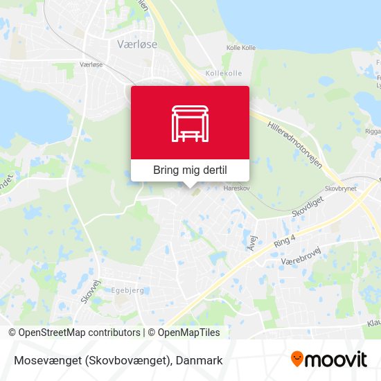 Mosevænget (Skovbovænget) kort