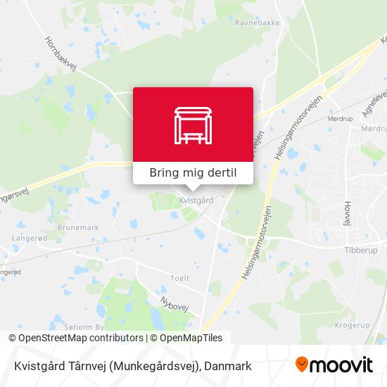 Kvistgård Tårnvej (Munkegårdsvej) kort