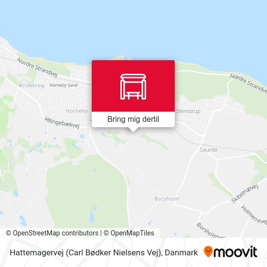 Hattemagervej (Carl Bødker Nielsens Vej) kort