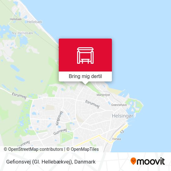 Gefionsvej (Gl. Hellebækvej) kort