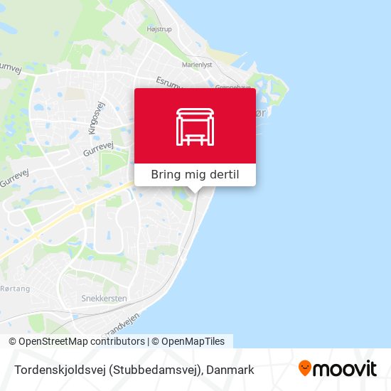 Tordenskjoldsvej (Stubbedamsvej) kort