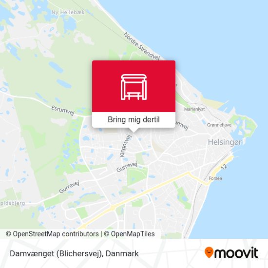 Damvænget (Blichersvej) kort