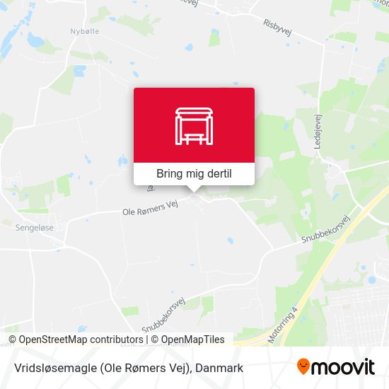 Vridsløsemagle (Ole Rømers Vej) kort