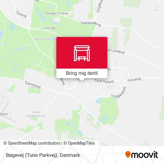Bøgevej (Tune Parkvej) kort