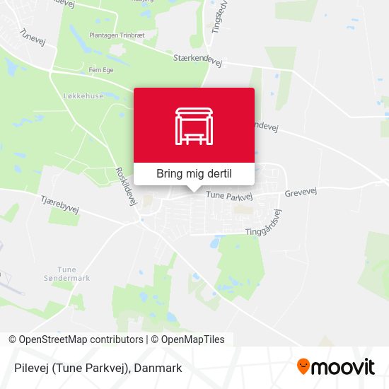 Pilevej (Tune Parkvej) kort
