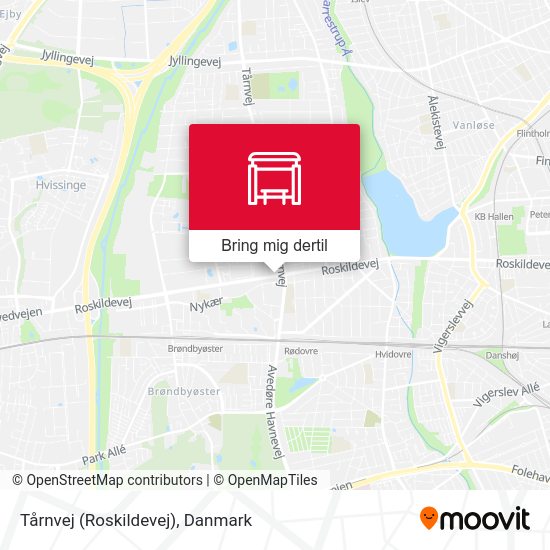 Tårnvej (Roskildevej) kort