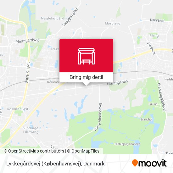 Lykkegårdsvej (Københavnsvej) kort