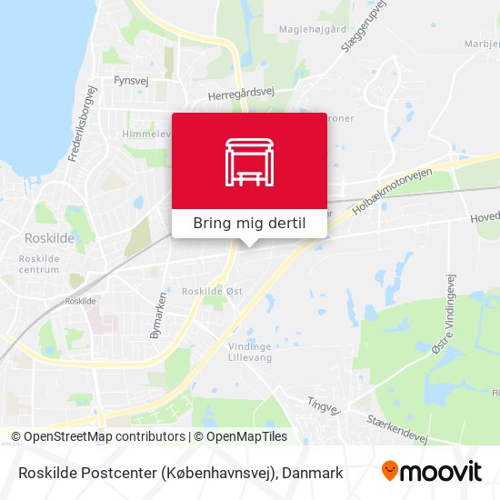 Roskilde Postcenter (Københavnsvej) kort