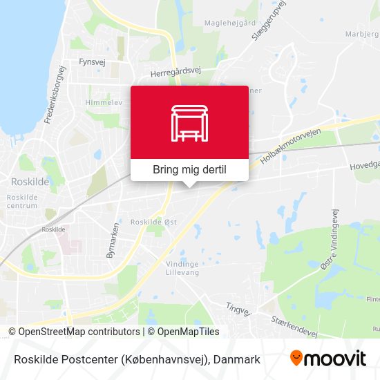 Roskilde Postcenter (Københavnsvej) kort