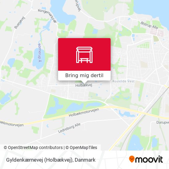 Gyldenkærnevej (Holbækvej) kort