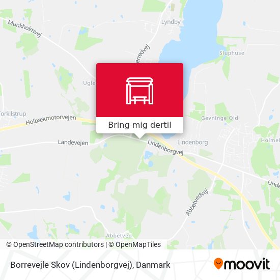 Borrevejle Skov (Lindenborgvej) kort