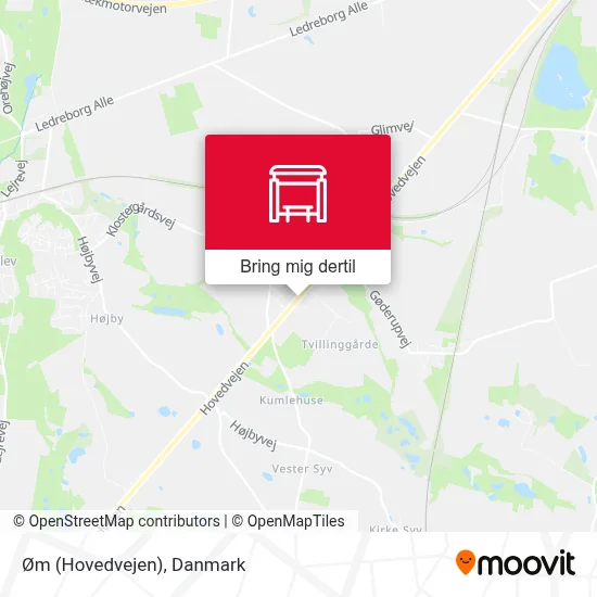 Øm (Hovedvejen) kort