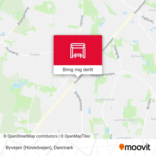 Byvejen (Hovedvejen) kort