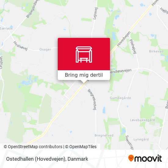 Ostedhallen (Hovedvejen) kort