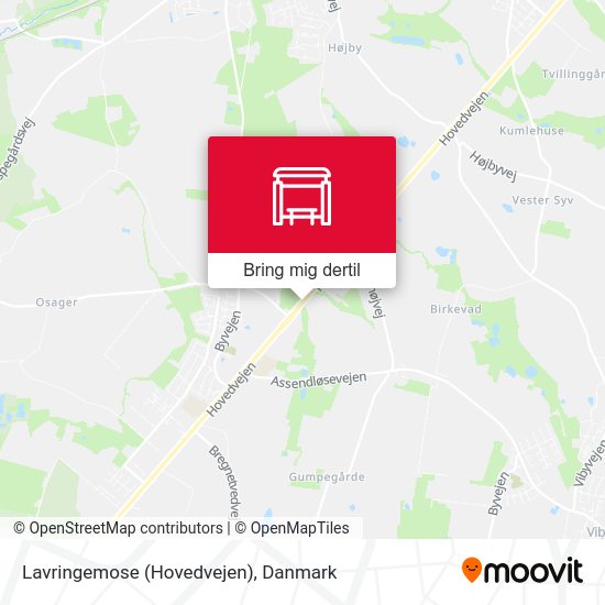Lavringemose (Hovedvejen) kort