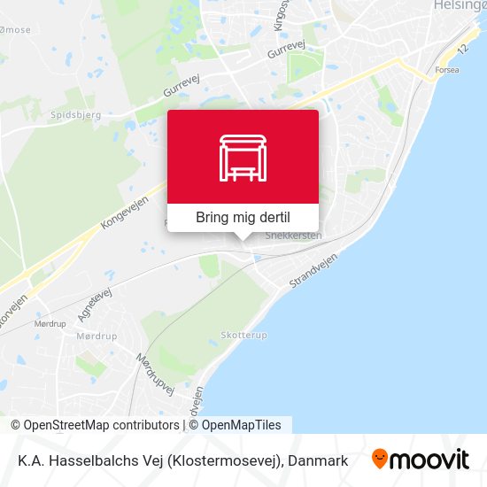 K.A. Hasselbalchs Vej (Klostermosevej) kort