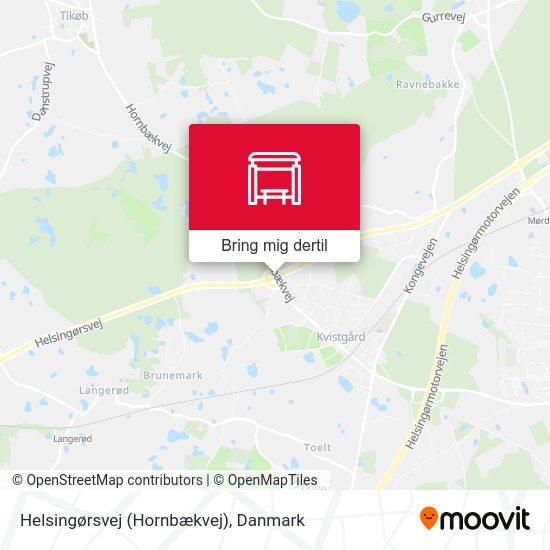 Helsingørsvej (Hornbækvej) kort