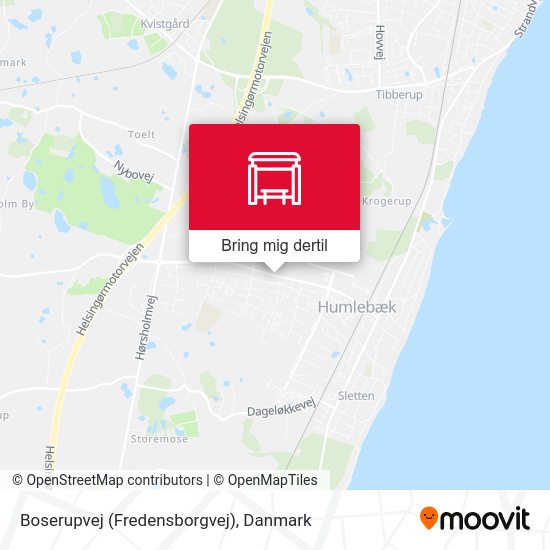 Boserupvej (Fredensborgvej) kort