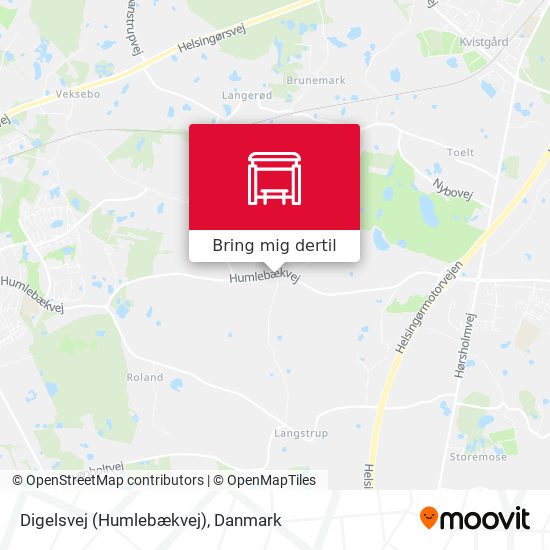 Digelsvej (Humlebækvej) kort