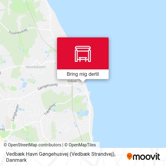 Vedbæk Havn Gøngehusvej (Vedbæk Strandvej) kort