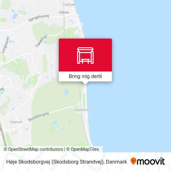 Høje Skodsborgvej (Skodsborg Strandvej) kort