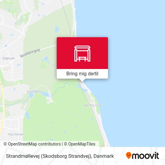 Strandmøllevej (Skodsborg Strandvej) kort