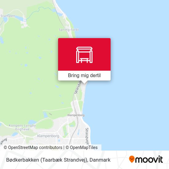 Bødkerbakken (Taarbæk Strandvej) kort