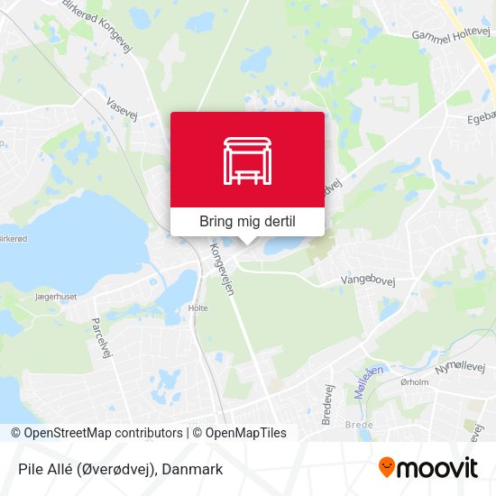 Pile Allé (Øverødvej) kort