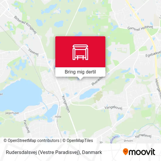 Rudersdalsvej (Vestre Paradisvej) kort
