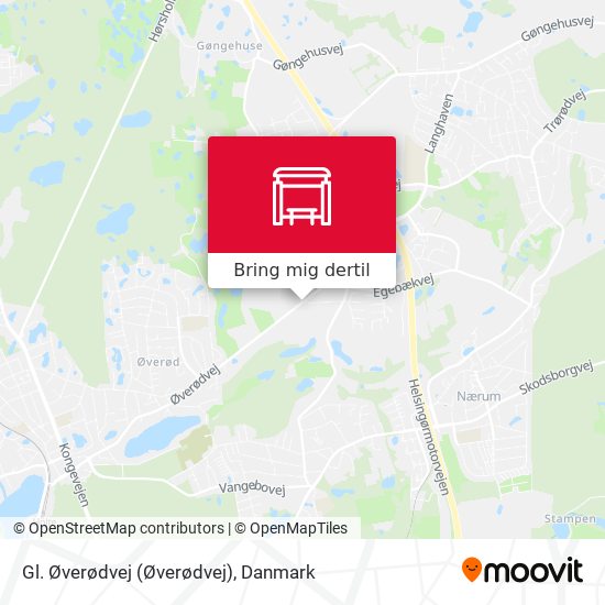 Gl. Øverødvej kort
