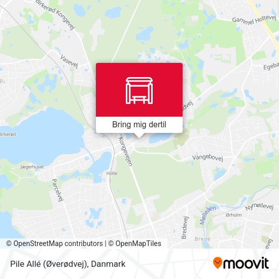Pile Allé (Øverødvej) kort