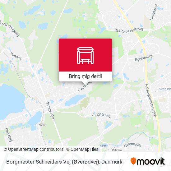 Borgmester Schneiders Vej (Øverødvej) kort