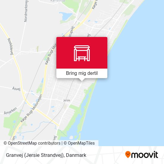 Granvej (Jersie Strandvej) kort