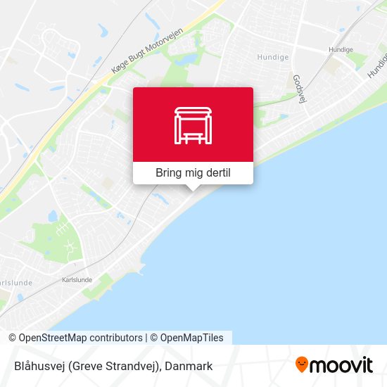 Blåhusvej (Greve Strandvej) kort