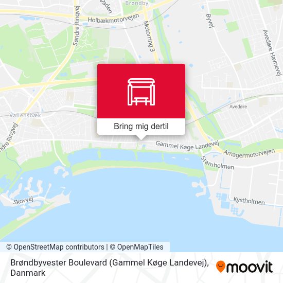 Brøndbyvester Boulevard (Gammel Køge Landevej) kort