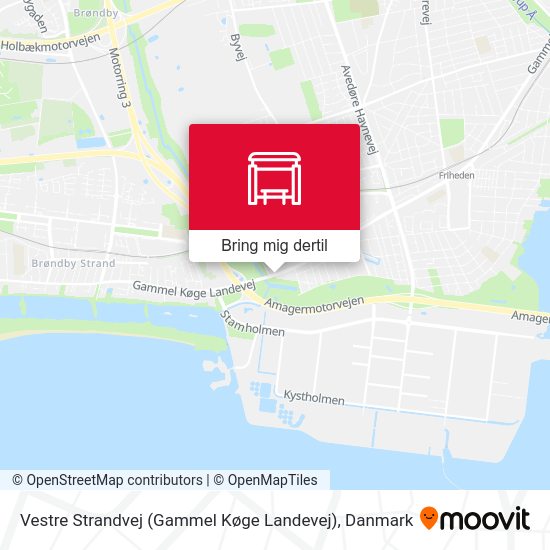Vestre Strandvej (Gammel Køge Landevej) kort