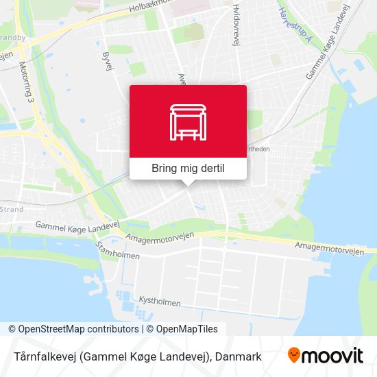 Tårnfalkevej (Gammel Køge Landevej) kort