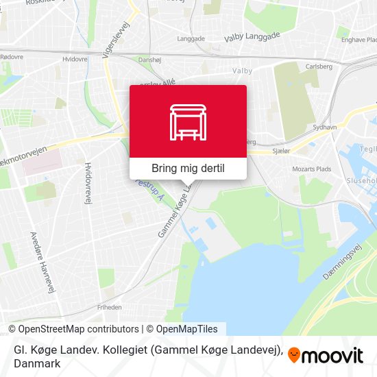 Gl. Køge Landev. Kollegiet (Gammel Køge Landevej) kort