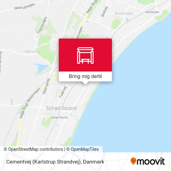 Cementvej (Karlstrup Strandvej) kort