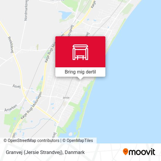 Granvej (Jersie Strandvej) kort