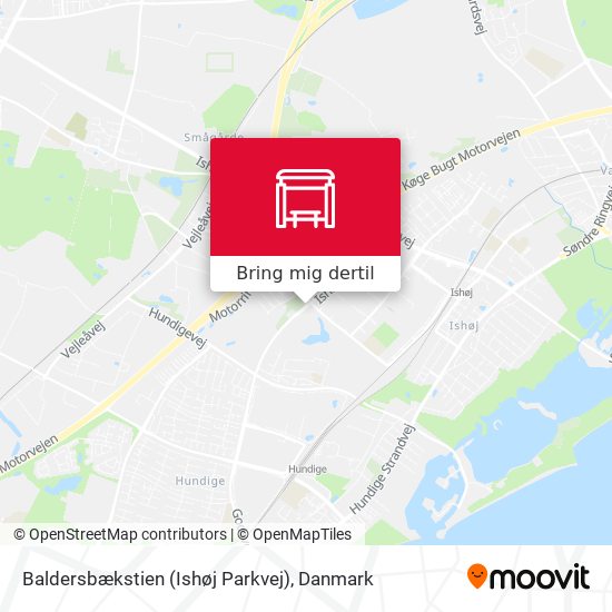 Baldersbækstien (Ishøj Parkvej) kort