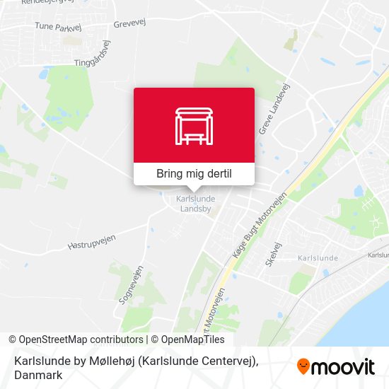 Karlslunde by Møllehøj (Karlslunde Centervej) kort