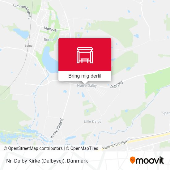 Nr. Dalby Kirke (Dalbyvej) kort