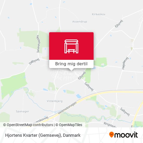 Hjortens Kvarter (Gemsevej) kort