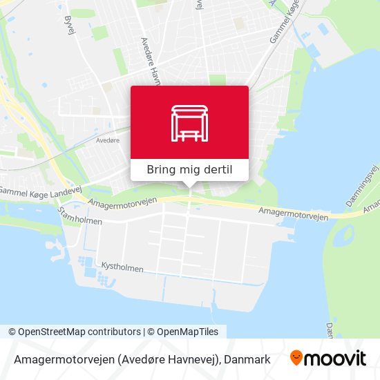 Amagermotorvejen (Avedøre Havnevej) kort