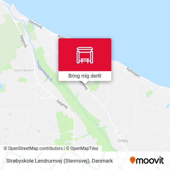 Strøbyskole Lendrumvej (Stevnsvej) kort