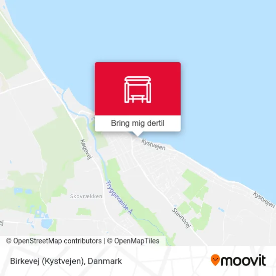 Birkevej (Kystvejen) kort